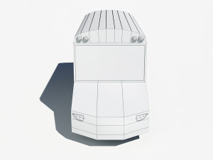 cartoon low poly school bus 3D Model