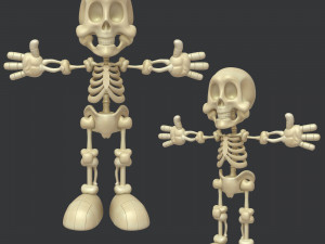 skeleton cartoon Modelo 3D