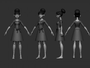 Body basemesh - Stylized female 3Dモデル