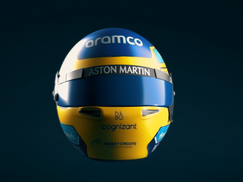 Helmet Fernando Alonso 2024 3D Model