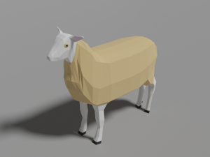 low poly sheep Modèle 3D