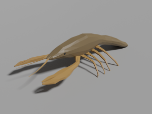 low-poly crayfish 3D Модель