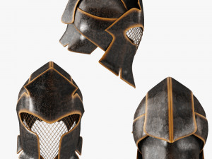 fantasy helmet - lowpoly Model 3D