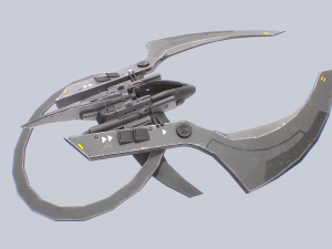 Scifi patrol vehicle 3D Model