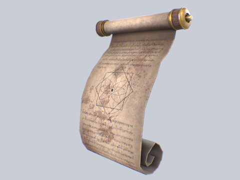 Fantasy scroll 3Dモデル