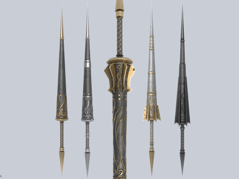 Fantasy lance collection 3Dモデル