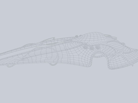 Alien spacecraft 3D Model