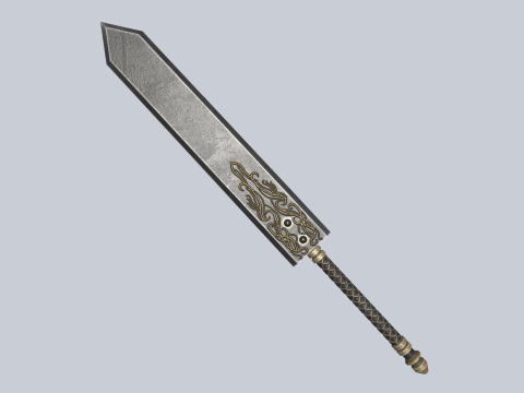Dark fantasy weapon 3D-Modell