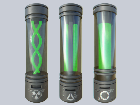 Scifi vial collection 3D Model