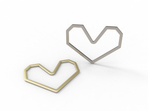 Geo hear pendant 3D Принт Модель