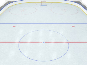 hockey rink 26x56 m with nhl markings Modelo 3D