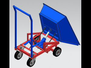 Hydraulic wheelbarrow for workshop Modèle 3D