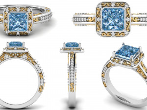 bridal engagement ring 005 3D प्रिंट मॉडल