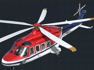 aw139 helicopter Model 3D