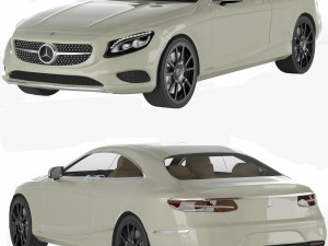 mercedes-benz s class coupe 3d car model 3D Model