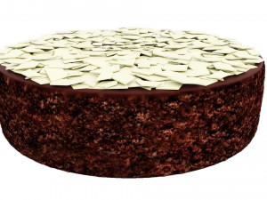 Chocolate Cake With White Chocolate Model 3D