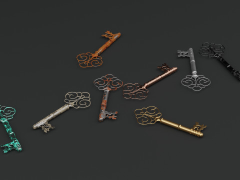 Antique Ornate Key Modelo 3D