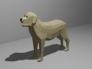 Dog low poly labrador 3D Model