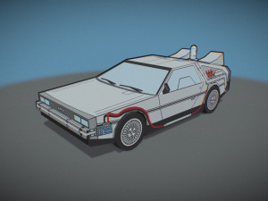 DeLorean DMC - 12 stylized 3D Model