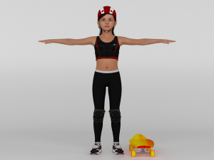 Skater Girl 3D Модель