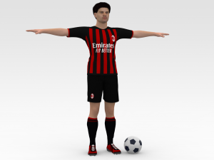 Soccer Player Milan 3D मॉडल