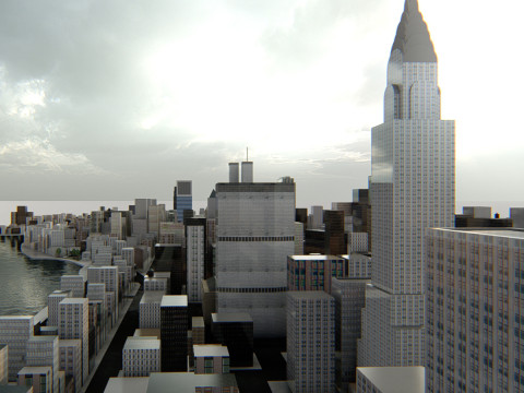 Manhattan NewYork Low Poly Modèle 3D
