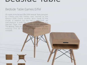 Bedside Table Eames Eiffel 3D मॉडल
