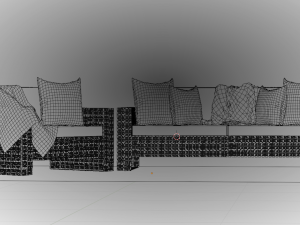 Wicker Sofa Set 3D-Modell
