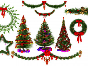 christmas wreath 3D Модель