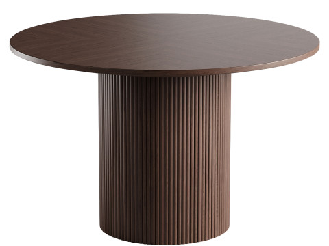 Magnus Round Wood Dining Table 3D-Modell