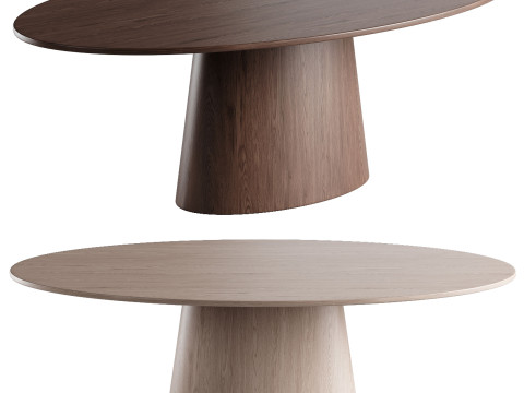 Oval dining table 3D-Modell