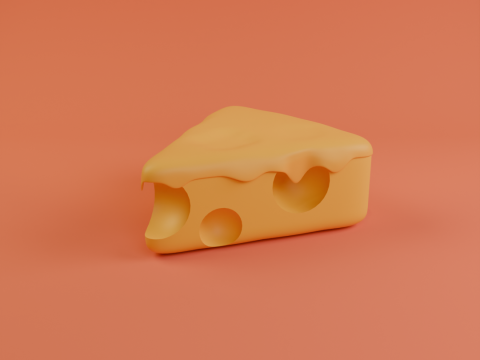 An Appetizing Piece of Cheese Modelo 3D
