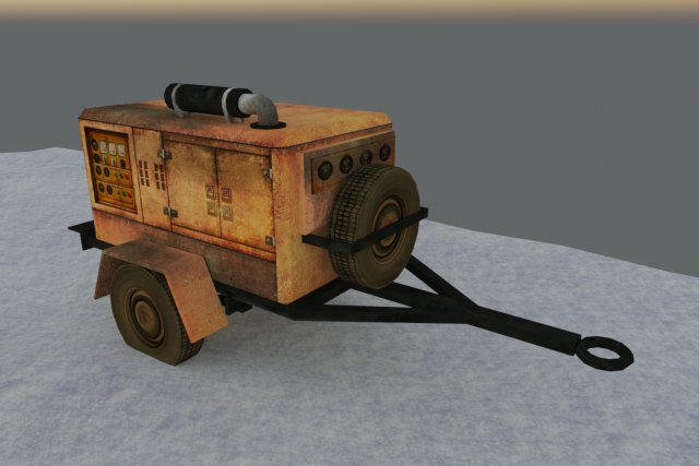 Trailer generator Modelo 3D .c4d .max .obj .3ds .fbx .stl .blend 