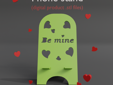 Phone stand Be mine digital product stl files 3D Принт Модель