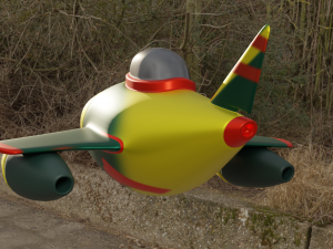 Cartoon airplane 3D 모델