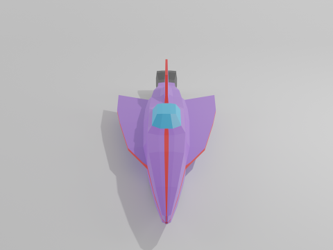 Spaceship low poly 3D Model