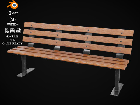 Old bench Modèle 3D