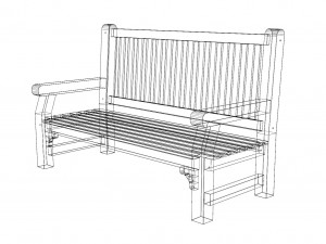 Park Bench Modèle 3D
