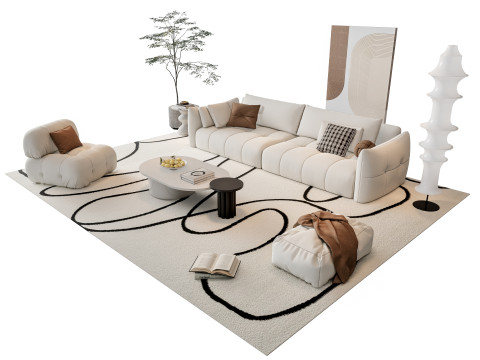 Sofa Coffee table sofa combination 20 3D Модель
