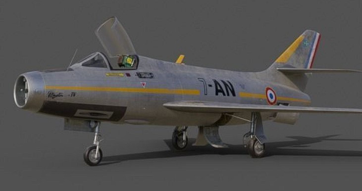 MYSTERE IV N 117 Provence Nancy Model 3D .c4d .max .obj .3ds .fbx .stl .blend 