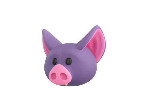 Prop174 Bat Head 3Dモデル