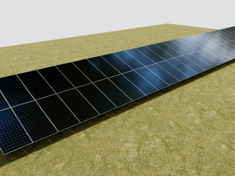 Solar Panel Steel Construction2x26 Vertical Panel Layout 3D-Modell