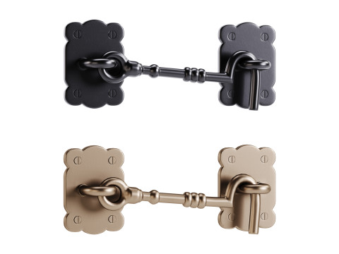 Black Door Latch Lock Modèle 3D