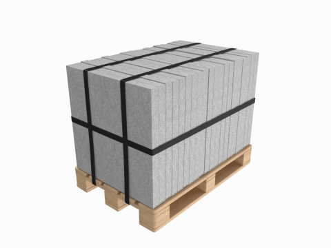 Concrete Slabs On Wood Pallet Modèle 3D