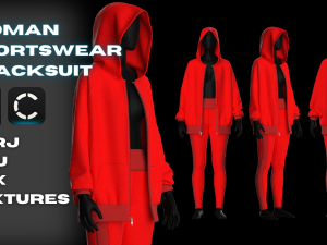 Woman Sportswear - Tracksuit - Hoodie - Leggings Modèle 3D