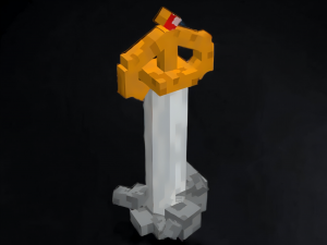 Golden SwordShort version 3D-Modell