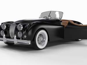 Jaguar XK140 1954 HQ interior 3D Model