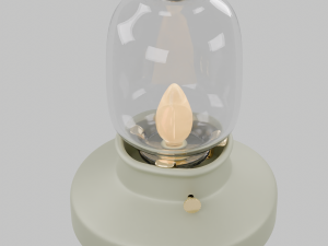Regular table lamp with beige luminosity intensity 3D Model