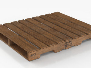 Wooden Pallet T1 3D Model