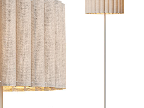 Floor lamp Lucina made of linen Modèle 3D
